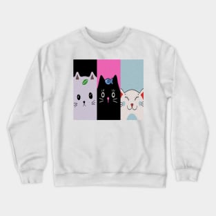 Cat fish tshirt design Crewneck Sweatshirt